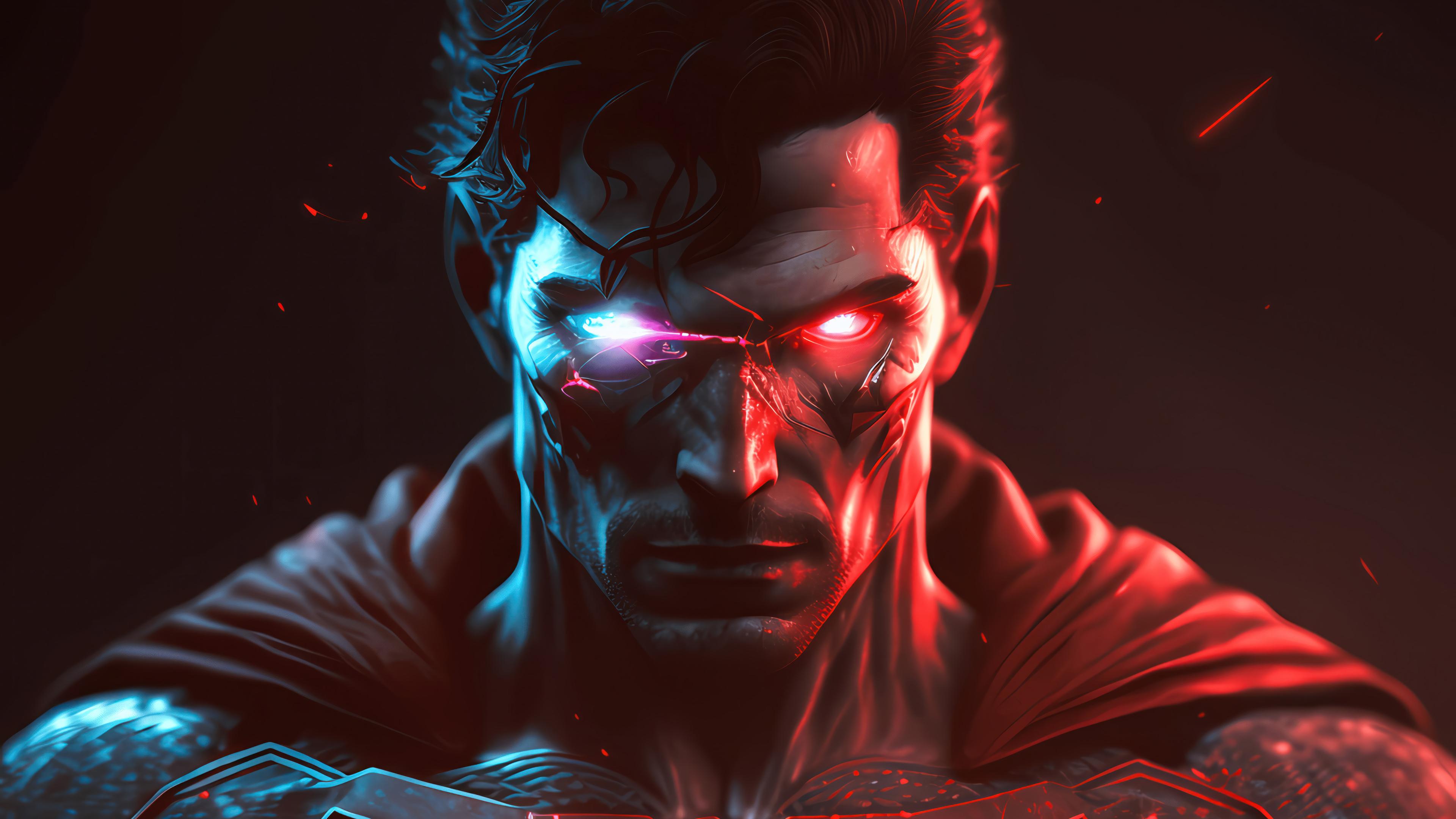 Superman comics 4k wallpaper ai created danger red eyes | PC and Mobile Wallpapers