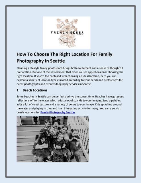 How To Choose The Right Location For Family Photography In Seattle.pdf